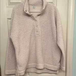 Aerie Women's Cream Sherpa Pullover Jacket